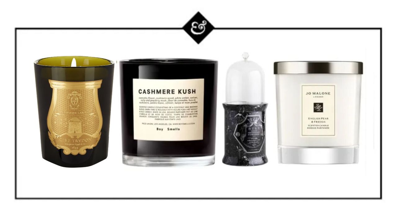 A collection of the best candles in our roundup Trudon, Boy Smells, Officine Universelle Buly, and Jo Malone