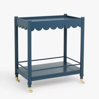 John Lewis Anyday Hem Drinks Trolley in Loch Blue on a white background