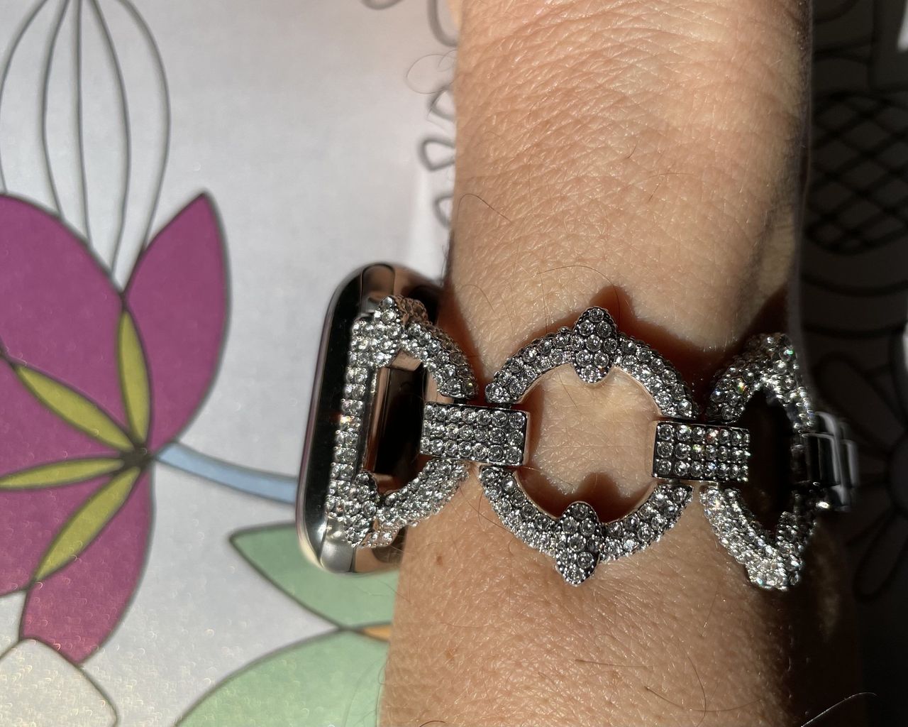 Goldenerre Crystal Pave Link Band For Apple Watch Lifestyle
