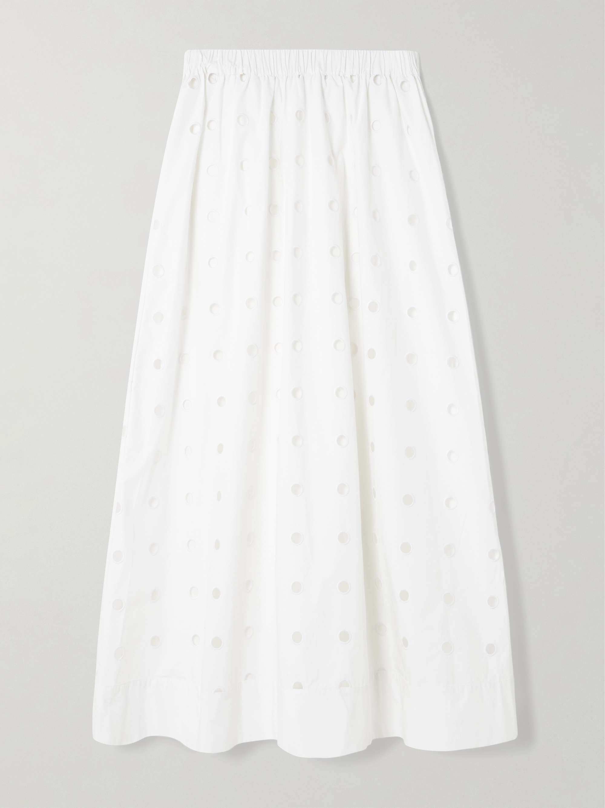 Peggy Broderie Anglaise Cotton-Poplin Midi Skirt