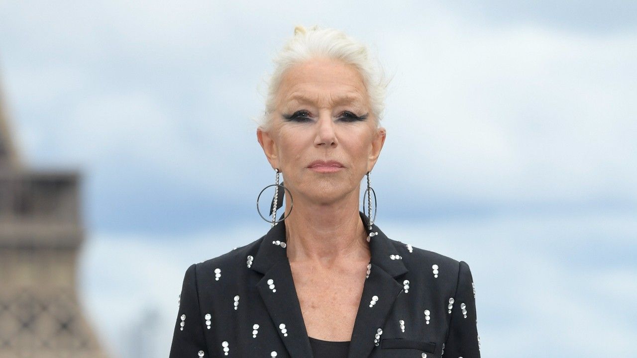 Dame Helen Mirren walks the runway during &quot;Le Defile L&#039;Oreal Paris 2021&quot; as part of Paris Fashion Week