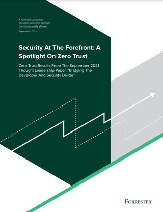Whitepaper title on a white page with a green trapezoid across the cover
