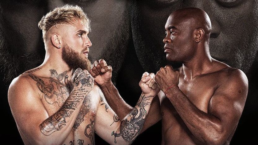 Full fight poster for Jake Paul vs Anderson Silva live stream