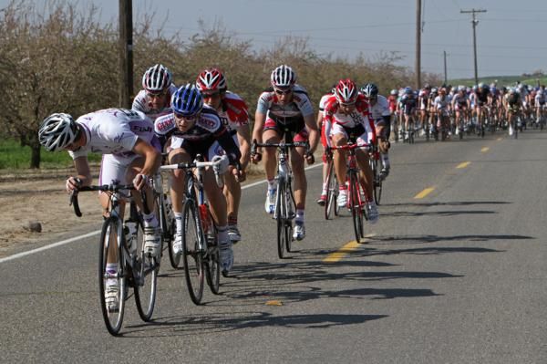 What would become the winning break peels off the front of the peloton