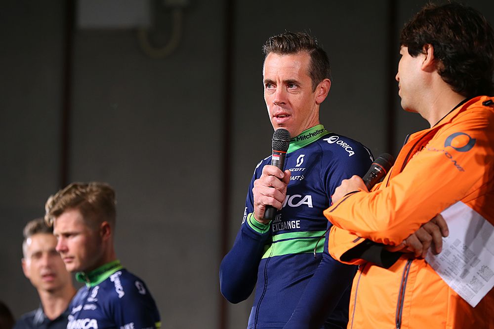 Mathew Hayman (Orica-BikeExchange) at 2016 Japan Cup team presentation
