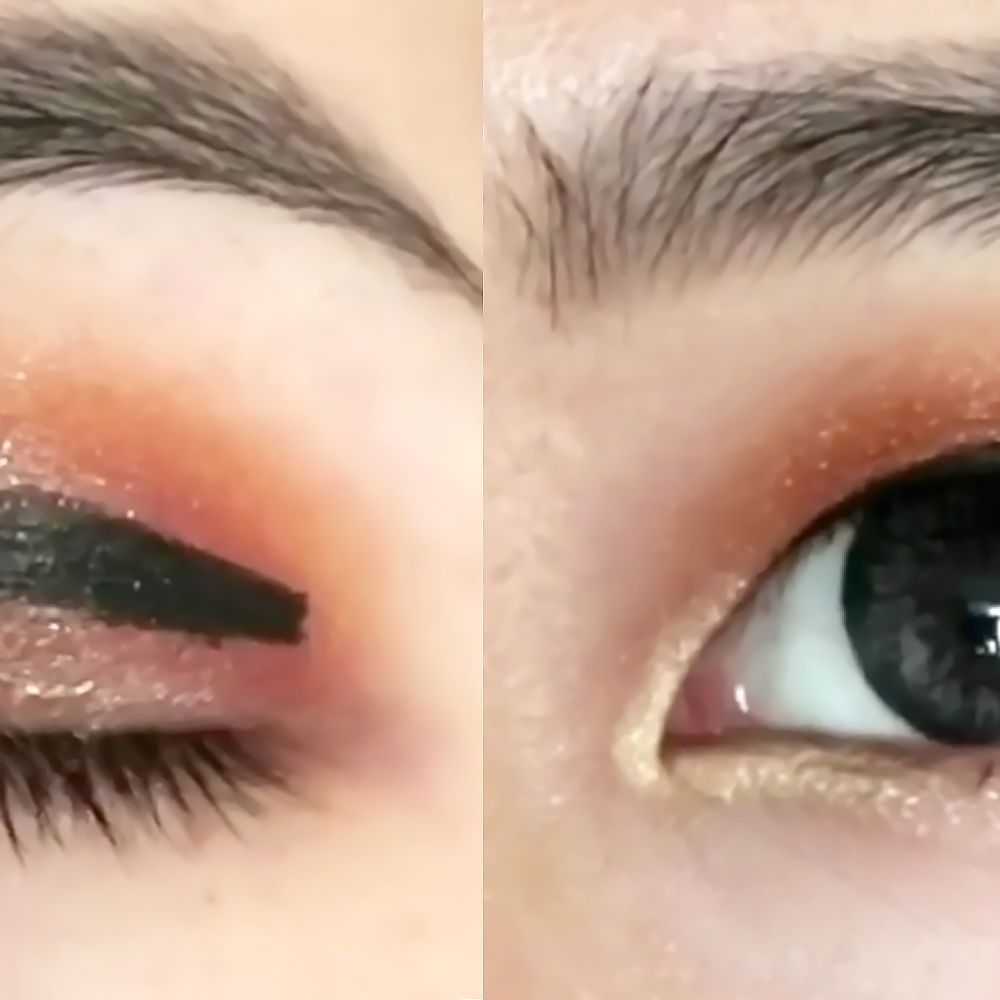GRAPHIC LINER FOR HOODED EYES  2 ways!! with eyeshadow & water