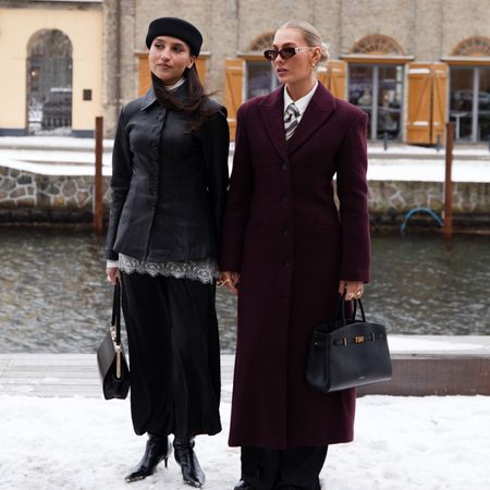 collage of women wearing minimalist outfits during copenhagen fashion week 