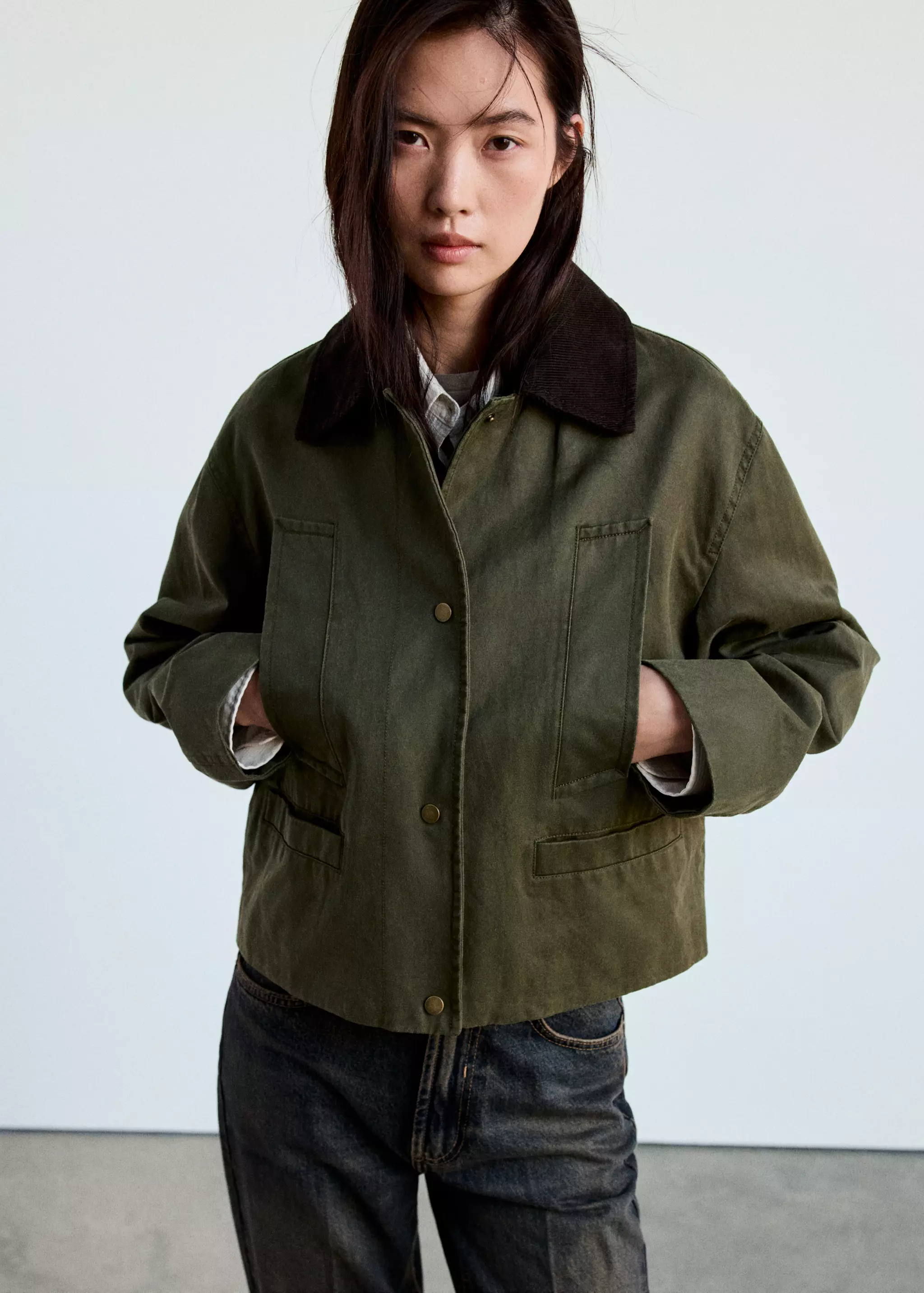 Corduroy Collar Jacket - Women | Mango Usa