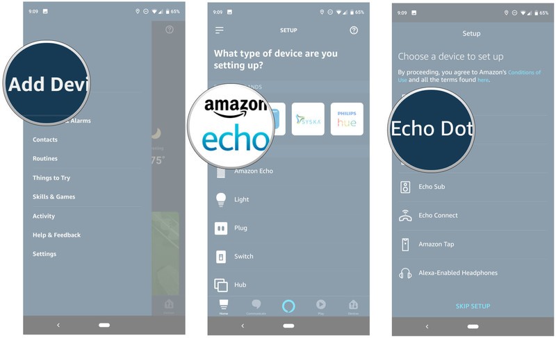 Conectando seu Echo com o aplicativo Amazon Alexa