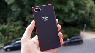 BlackBerry Key2 LE in a hand