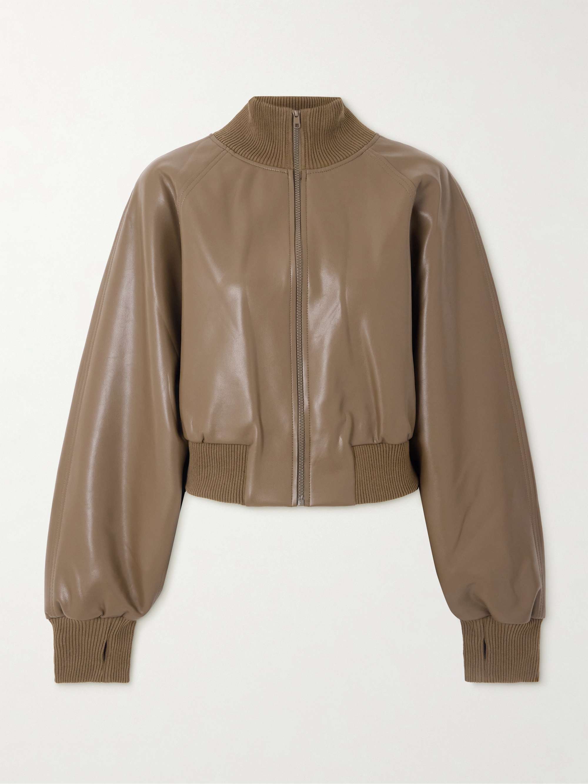 Vegan Turtleneck Bomber Jacket