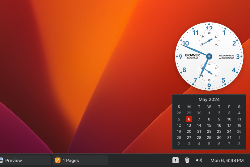 Screenshots of uBar dock replacement app for macOS