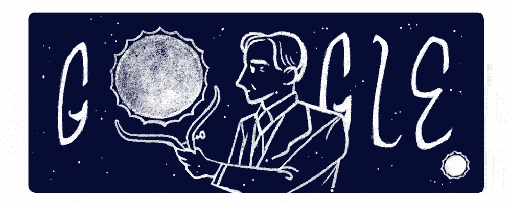 The Oct. 19, 2017, Google Doodle celebrates the 107th birthday of astrophysicist Subramanyan Chandrasekhar.