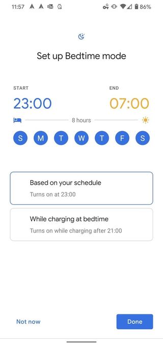 Set Up Bedtime Mode Wellbeing