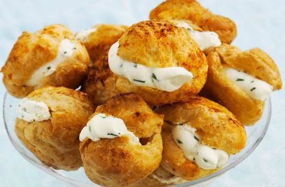 Cheese and chive puffs