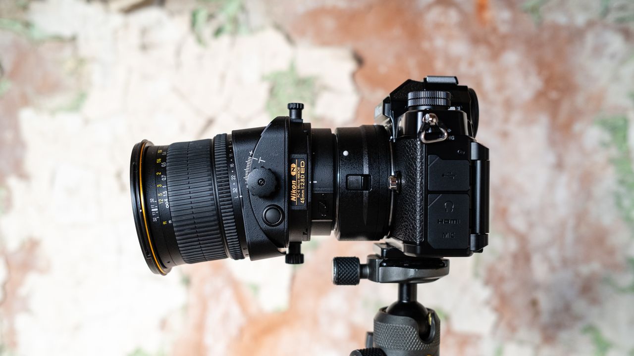 Nikon Z f with the Nikkor PC-E 45mm f/2.8 attached