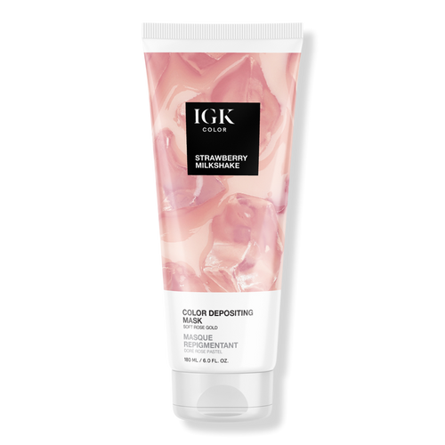 bottle of IGK strawberry Hair Mask