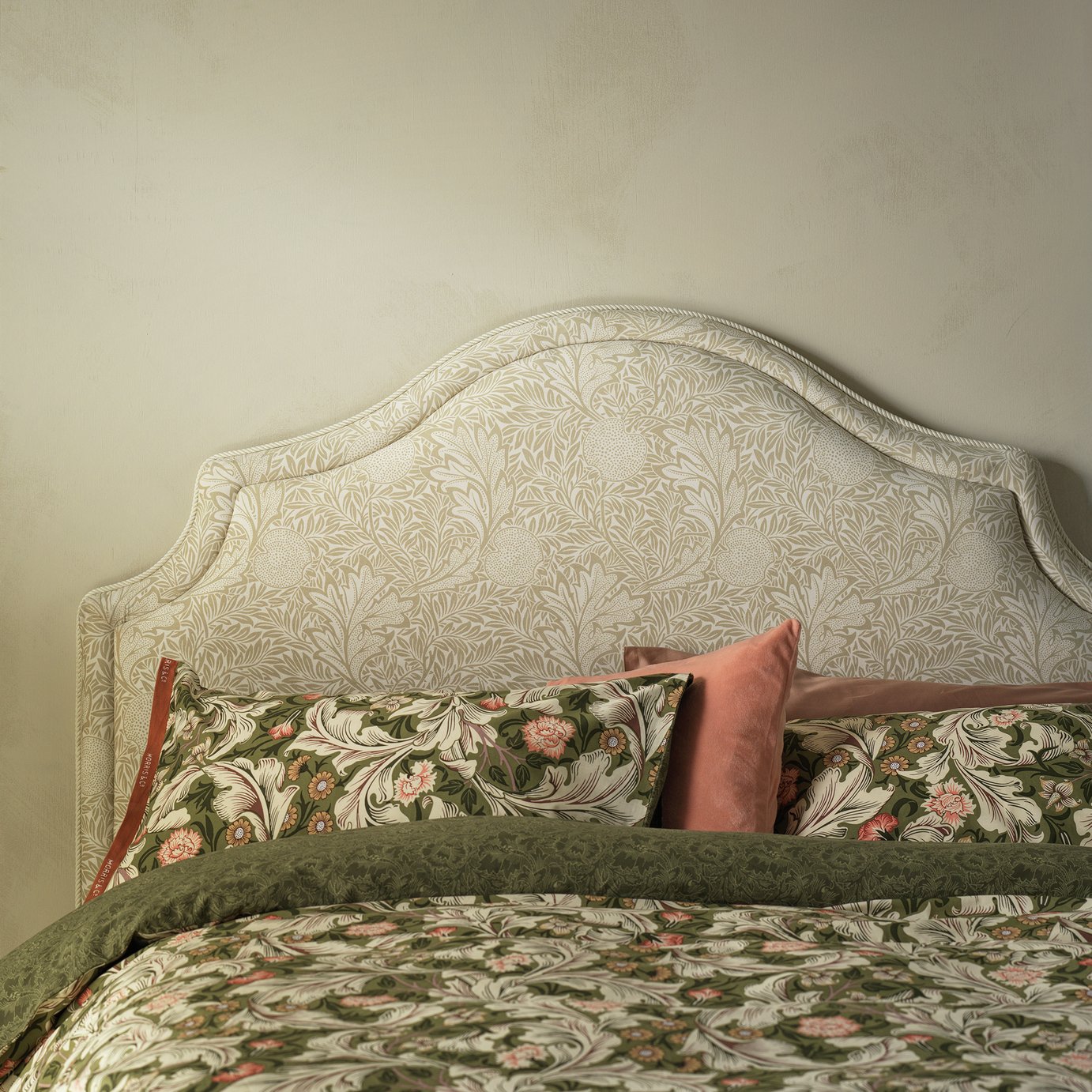 Habitat X William Morris Apple Double Headboard - Cream