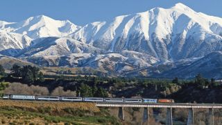 The TranzAlpine train in New Zealand
