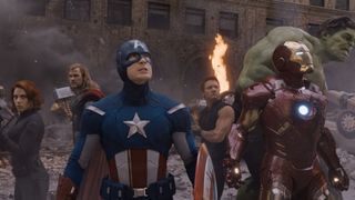 The Avengers assemble for the first time in the Battle of New York