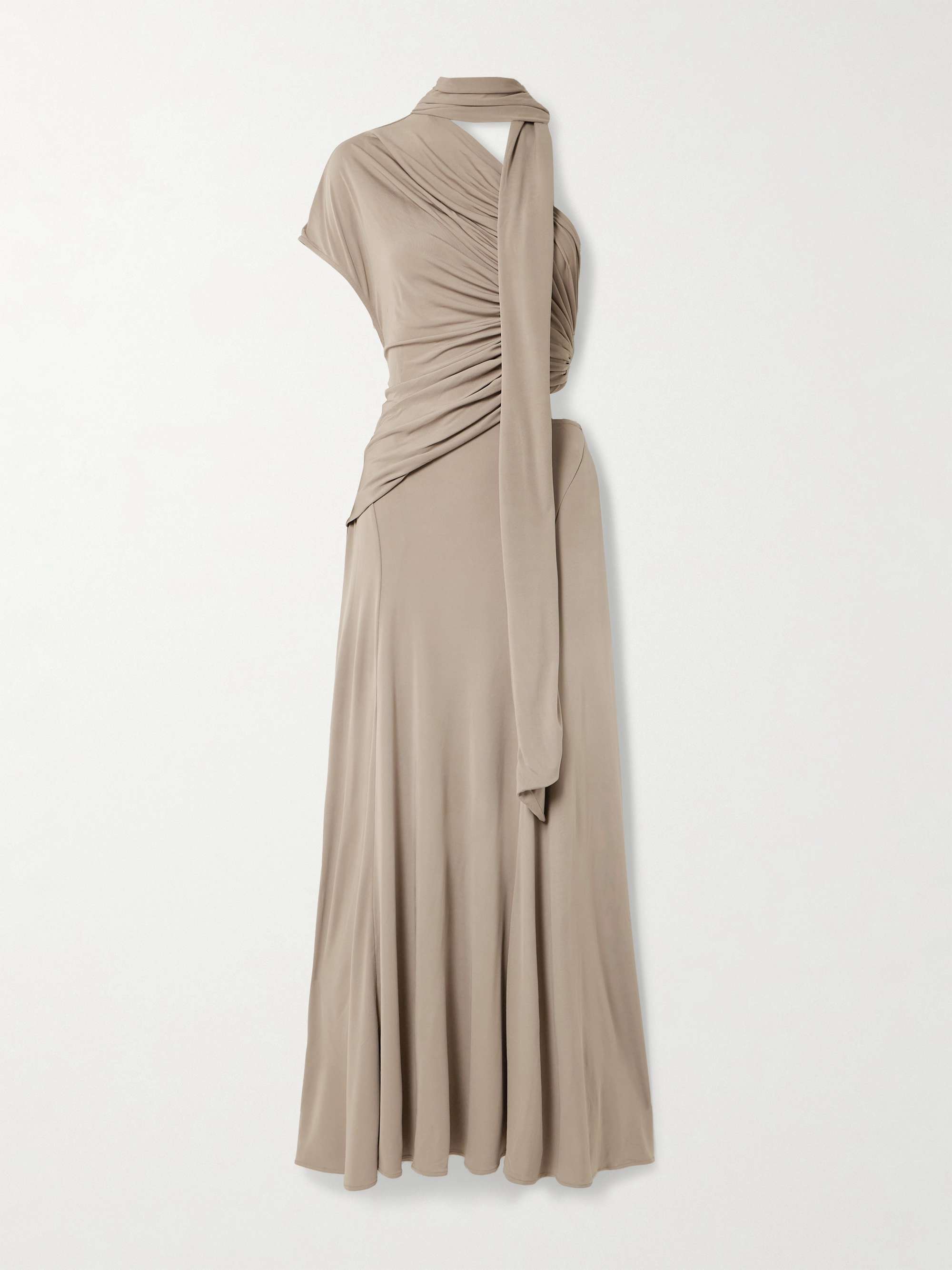 Draped Jersey Maxi Dress