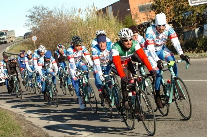 The Androni Giocattoli riders head out for a spin