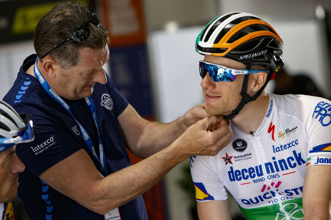 Tour Down Under, Rick Van Slycke (BEL - Sports Director - Deceuninck-QuickStep) and Sam Bennett