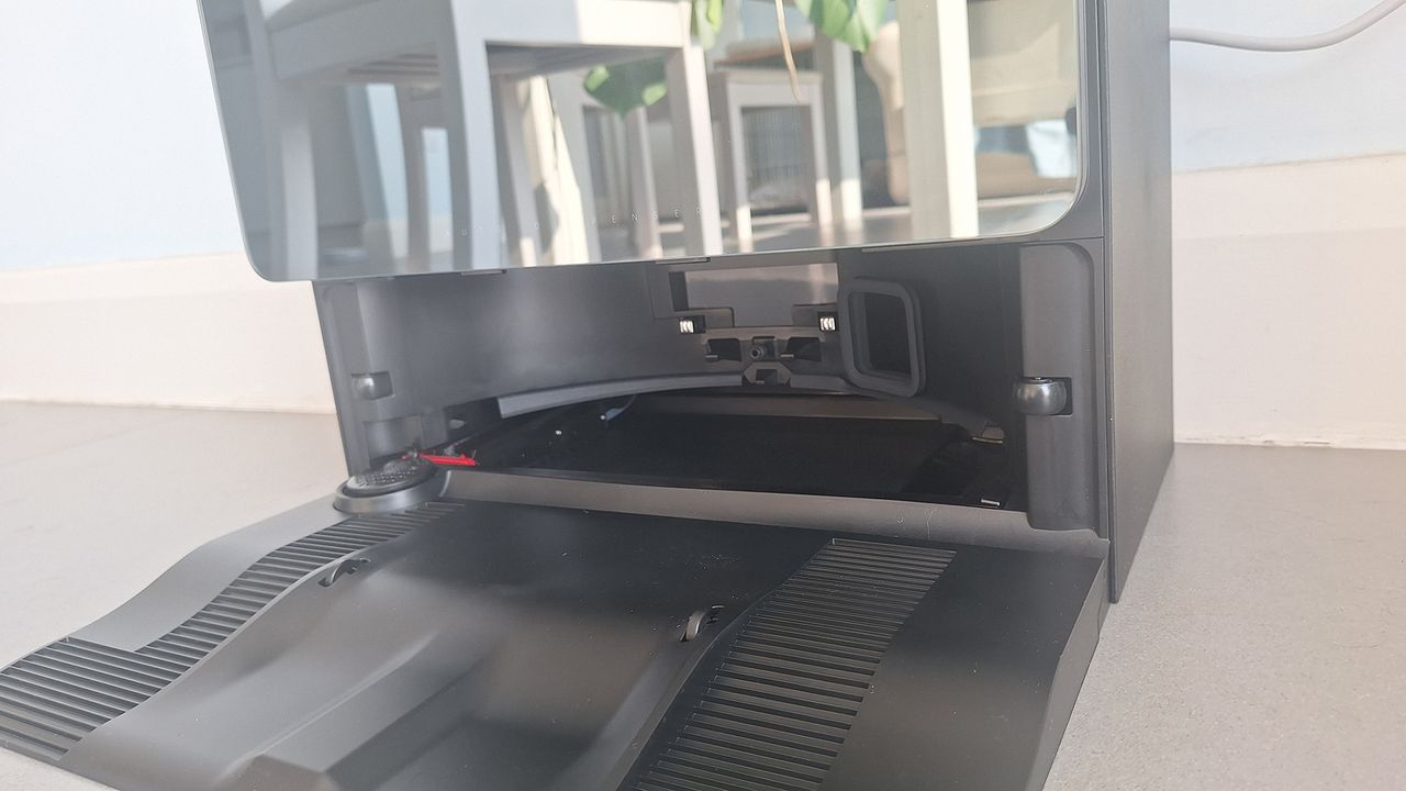 Inside the dock for Roborock Saros 10 robovac