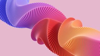 swirly helix on a pink background