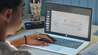 An HP Chromebook laptop