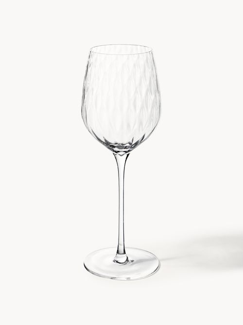Mouth-Blown White Wine Glasses Aubrey, Set of 4