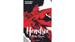 The cover of the graphic novel, Hendrix: Electric Requiem