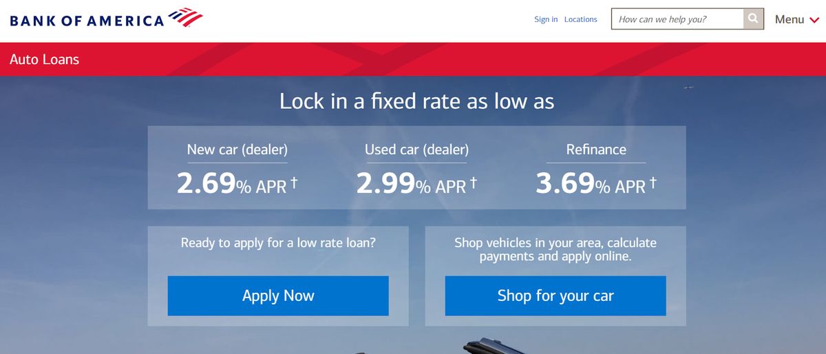 Bank of America Auto Loan review Top Ten Reviews