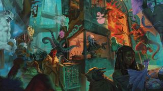 A busy market called the Hive Ward in Planescape: Adventures in the Multiverse