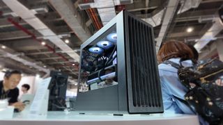 A Havn BF 360 case on display at Computex 2025, Taipei.