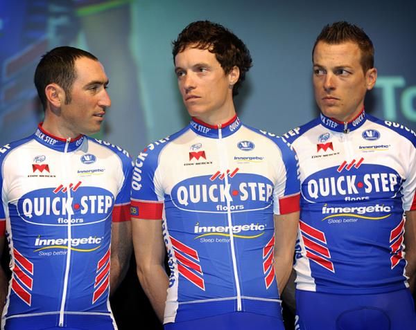 Jerome Pineau, Sylvain Chavanel and Kevin De Weert