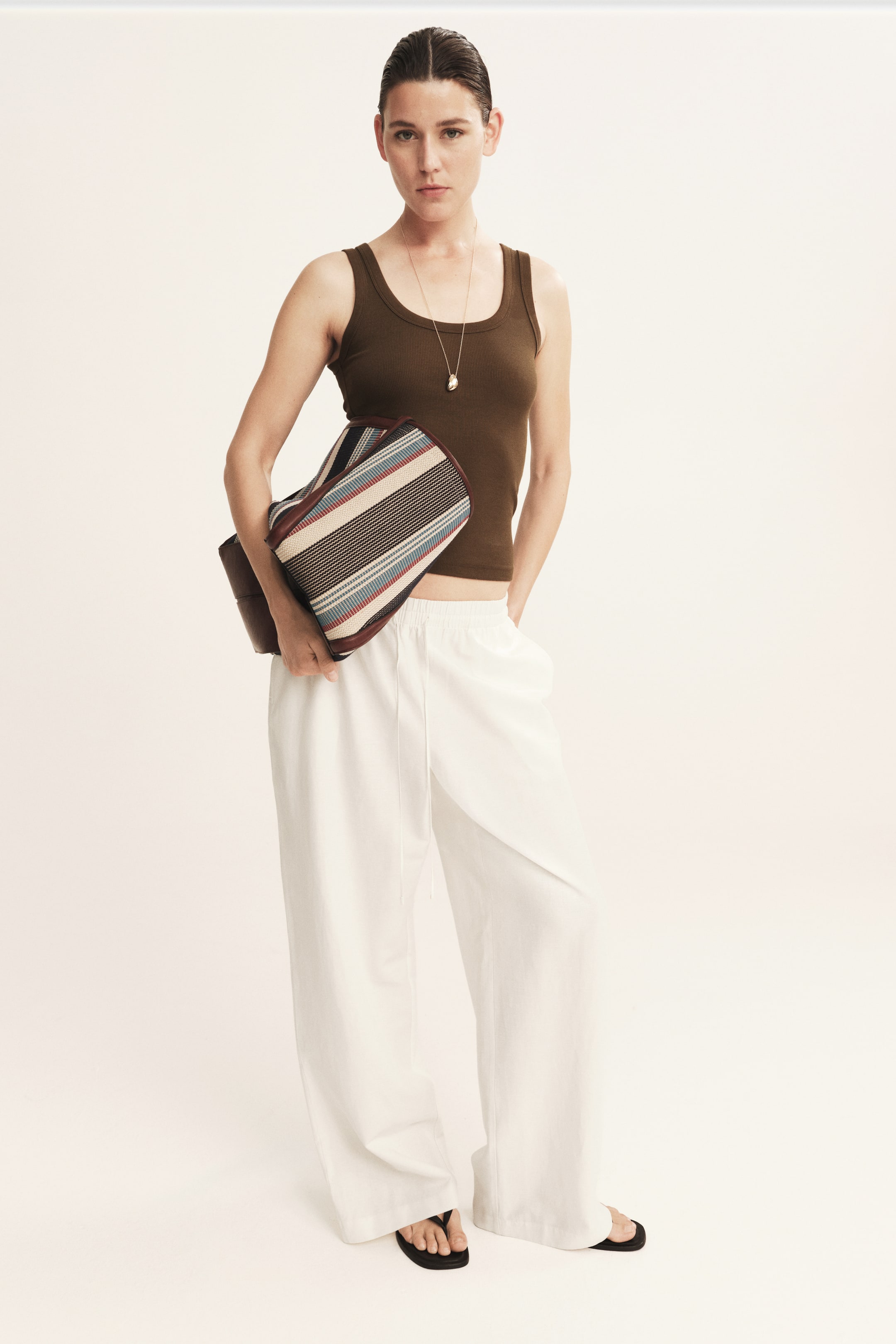 Linen-Blend Trousers