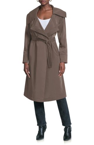 Belted Drape Trench Coat