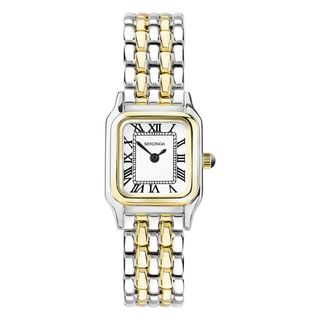 Sekonda Monica Ladies 20mm Quartz Watch in White With Analogue Display, and Two Tone Alloy Strap 40555