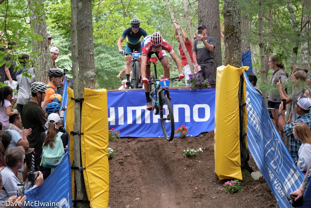 Chris Blevins (Specialized) had taken the lead by the end of lap one