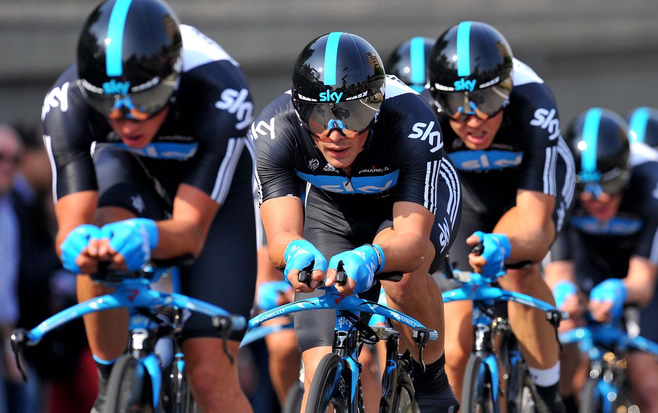 Team Sky in action in a 2011 team time trial