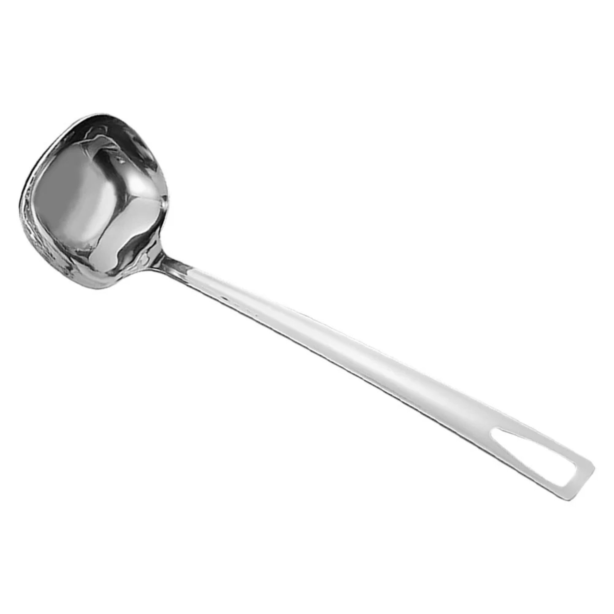 Silver square ladle with hook handle
