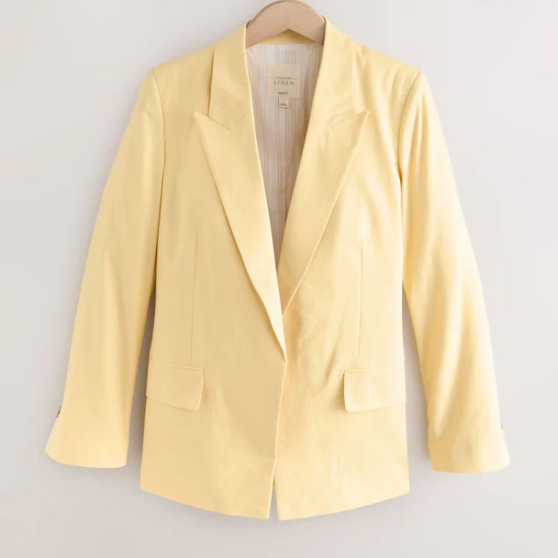 Next , Yellow Tailored Blazer with Linen