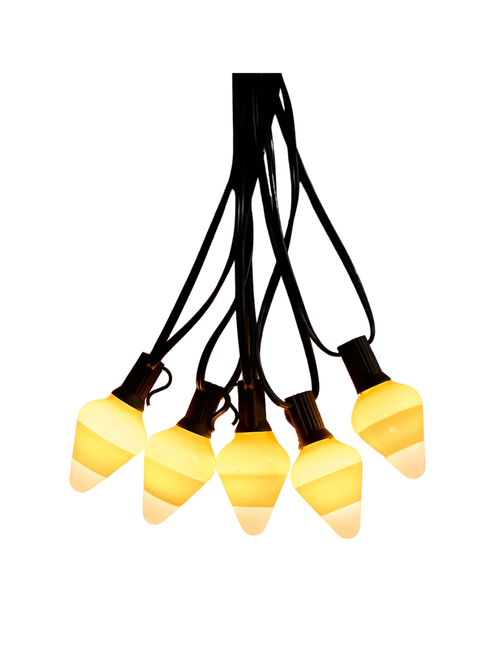 Candy Corn Garden Lights, Set of 21 Bulbs