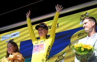 Kasia Niewiadoma goes into yellow after stage five of the Tour de France Femmes 2024