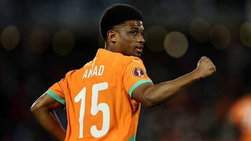 Ivory Coast's Amad Diallo celebrates scoring a goal at AFCON 2025