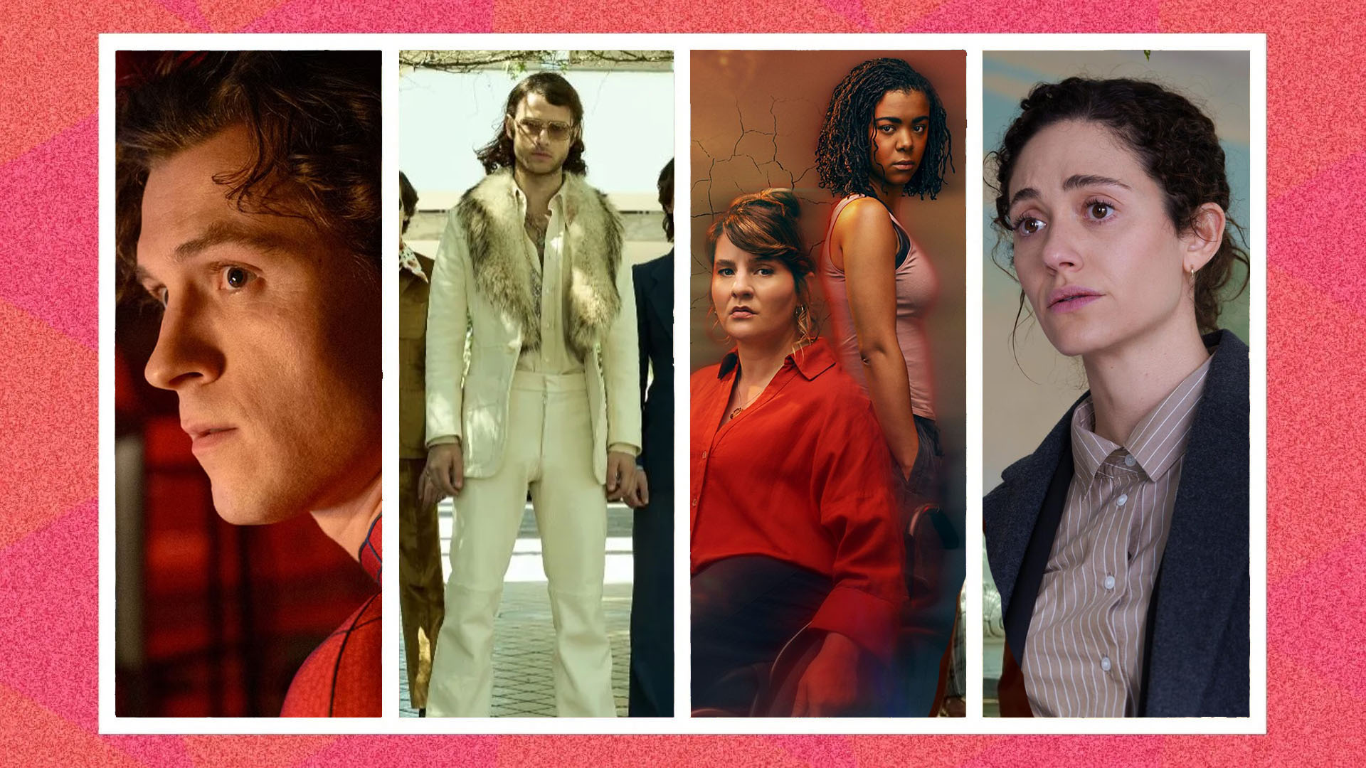 Four screengrabs from movies and TV