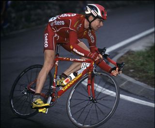 Cadel Evans on his Team Saeco Cannondale at the 1999 Tour of Lombardy