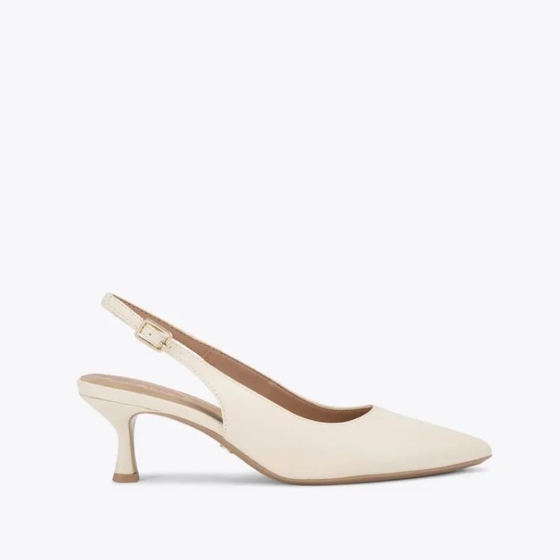 white sling back shoes
