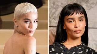 zoe kravitz hair transformation - before and after photos